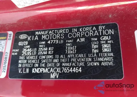 2020 Kia Sportage Lx from USA, damaged, VIN KNDPMCACXL7654464